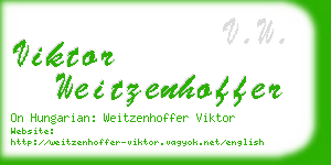 viktor weitzenhoffer business card